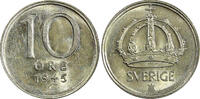 10 Öre Sweden Gustaf V (1907-1950) Silver 1945 G  UNC KM# 813 (22 065)
