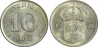10 Öre Sweden Gustaf V (1907-1950) Silver 1938 G  UNC KM# 780 (22 075)