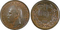 Bronze Sweden Carl XV Adolf  1870 1 Ore Choice UNC Condition KM# 705 (21 998)