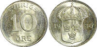 10 Öre SWEDEN Gustaf V Silver 1936 G  Long6 ch.UNC KM# 780 (22 139)