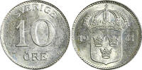 10 Öre SWEDEN Gustaf V Silver 1941 G  UNC KM# 780 (22 133)