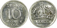 10 Öre Sweden Gustaf VI SILVER 1956  UNC KM# 823 (22 093)