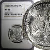 Mexico 50 Centavos Mexico ESTADOS UNIDOS Silver 1944 M NGC MS66 GEM BU KM# 447 (048) -