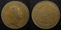 Skilling SWEDEN Oscar I Copper 1852 2/3  KM# 663 (22 552) Uncertified