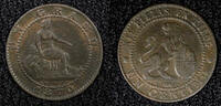 Spain 1 Centimo Spain Provisional Government Copper 1870 OM KM# 660 (22 479) -