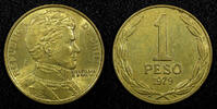 Chile 1 Peso 1979 CHILE Aluminum-Bronze 1979  Bernardo O'Higgins UNC KM#... 1,72 EUR  Excl. 12,88 EUR Verzending