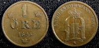 1 Öre Sweden Oscar II Bronze 1895  KM# 750 (23 147) Uncertified