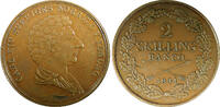Sweden 2 Skilling SWEDEN Carl XIV Johan 1841 Mintage-93,000 SCARCE DATE KM# 643 (972) -
