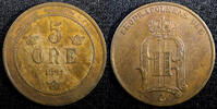 Sweden 5 Öre SWEDEN Oscar II 1881 small letters Mintage-624,996 KM# 736 (22 973) -