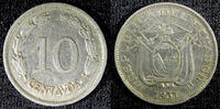 Ecuador 10 Centavos 1937 Ecuador 1937 HF  1 YEAR TYPE KM# 76 (22 991) Un... 4,29 EUR  Excl. 12,88 EUR Verzending