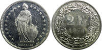Switzerland 2 Francs SWITZERLAND Copper-Nickel 1974 PROOF LIKE FLASHY KM# 21a.1 (23 363) -