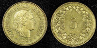 Switzerland 5 Rappen Switzerland Aluminum-Bronze 1995 B UNC KM# 26c (22 852) -