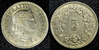 Switzerland 5 Rappen SWITZERLAND Copper-Nickel 1943 B WWII Issue Toned KM# 26 (23 391) -