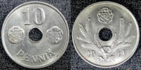 10 Pennia FINLAND Iron 1944  WWII Issue BU Coin KM#34.1 (23 020) Uncertified