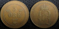 Sweden 5 Öre SWEDEN Oscar II Bronze 1905 27mm Mintage-545,080 KM# 757 (23 169) -