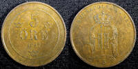 Sweden Bronze SWEDEN Oscar II (1872-1907) 1897 5 ORE Mintage-570,000 KM# 736 (22 967) -