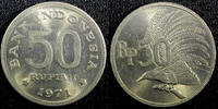 Indonesia 50 Rupiah 1971 INDONESIA Copper-Nickel 1971  Greater Bird aUNC... 4,29 EUR  Excl. 12,88 EUR Verzending