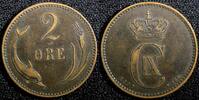 Bronze Denmark Christian IX  1897 VBP 2 Ore KM# 793.2 (23 776) Uncertified