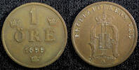 Sweden 1 Öre Sweden Oscar II Bronze 1899 Large letters KM# 750 (23 154) -