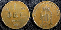 Sweden 1 Öre Sweden Oscar II Bronze 1903 Large letters KM# 750 (23 156) -