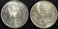 10 Øre Denmark Frederik IX Copper-Nickel 1957  GEM BU COIN KM# 841.2 (23 845) Uncertified