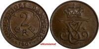 Denmark Bronze Denmark Frederik VIII 1907 VBP GJ 2 Ore Ch UNC KM# 805 (23 856) -