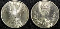 25 Øre Denmark Frederik IX Copper-Nickel 1957  GEM BU COIN KM# 842.2 (23 852) Uncertified