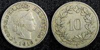 Switzerland 10 Rappen SWITZERLAND Copper-Nickel 1919 B KM# 27 (23 469) -