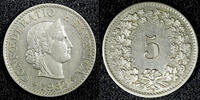 Switzerland 5 Rappen SWITZERLAND Nickel 1932 1st Year Type UNC Toned KM# 26b (23 368) -