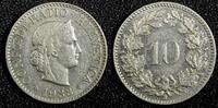 Switzerland 10 Rappen Switzerland Nickel 1933 B KM# 27b (23 894) -