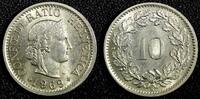 Switzerland 10 Rappen Switzerland Copper-Nickel 1969 B KM# 27 (23 893) -