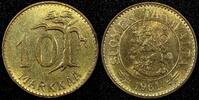 Finland 10 Markkaa FINLAND Aluminum-Bronze 1961 S thin ''1'' UNC KM# 38 (23 989) -