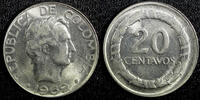 Colombia 20 Centavos 1969 Colombia General Santander 1969  UNC KM# 227 (... 4,29 EUR  Excl. 12,88 EUR Verzending