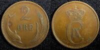 Bronze Denmark Christian IX  1902 VBP 2 Ore KM# 793.2 (23 773) Uncertified