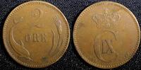 Bronze Denmark Christian IX  1902 VBP 2 Ore KM# 793.2 (23 774) Uncertified
