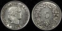 Switzerland 5 Rappen SWITZERLAND Nickel 1934 B UNC/BU KM# 26b (23 985) -