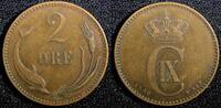 Denmark Bronze Denmark Christian IX 1906 VBP 2 Ore KM# 793.2 (23 775) -
