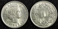 Switzerland 10 Rappen Switzerland Copper-Nickel 1969 B KM# 27 (23 895) -