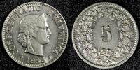 Switzerland 5 Rappen SWITZERLAND Nickel 1938 UNC Toned KM# 26b (23 892) -