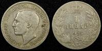 Yugoslavia 1 Dinar Yugoslavia Alexander I Nickel-Bronze 1925 KM# 5 (24 532) -