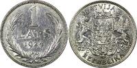Latvia 1 Lats Latvia Silver 1924 2 Years Type 23mm KM# 7 (24 335) -