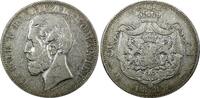 Romania 5 Lei ROMANIA Carol I Silver 1882 B CROWN 37mm KEY DATE SCARCE KM# 17.1 (305) -