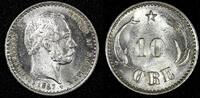 Denmark 10 Øre DENMARK Christian IX Silver 1897 VBP UNC KM# 795.2 (24 718) -