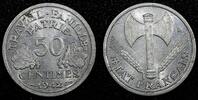 France 50 Centimes France Aluminum 1942 WWII Issue KM# 914.1 (24 975) -