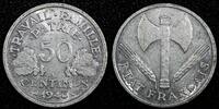 France 50 Centimes France Aluminum 1943 WWII Issue aUNC KM# 914.1 (24 976) -
