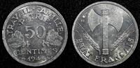 France 50 Centimes France Aluminum 1944 B WWII Issue Beaumont Mint KM# 914.2 (24 974) -