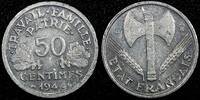 France 50 Centimes France Aluminum 1944 B WWII Issue Beaumont Mint KM# 914.2 (24 973) -