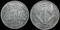 France 50 Centimes France Aluminum 1944 B WWII Issue Beaumont Mint KM# 914.2 (24 970) -
