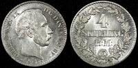 Denmark 4 Skilling Rigsmont DENMARK Christian IX Silver 1871 CS ch.UNC KM# 775.2 (721) -