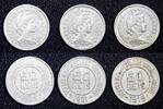 Brazil 50 Reis BRAZIL Copper-Nickel LOT OF 3 COINS 1918-1925 VF-aUNC KM# 517 (24 814) -